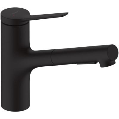 HANSGROHE Mitigeur de cuisine 150 avec douchette extractible 2 jets noir mat
