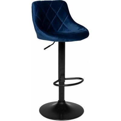 Tabouret de bar en velours bleu robin - Bleu