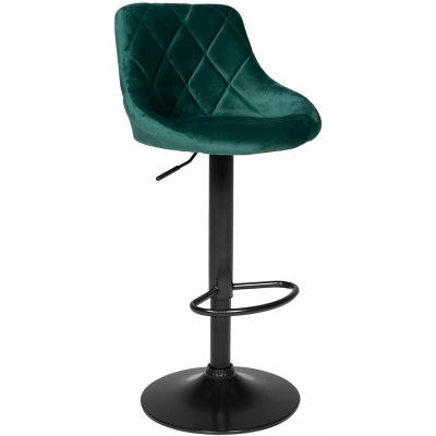 Tabouret de bar en velours vert robin - Vert
