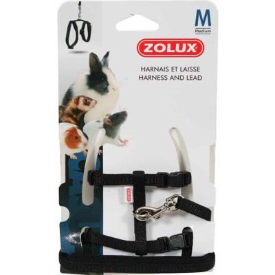 ZOLUX Kit harnais pour petit mammif&egrave;re casual taille M noir