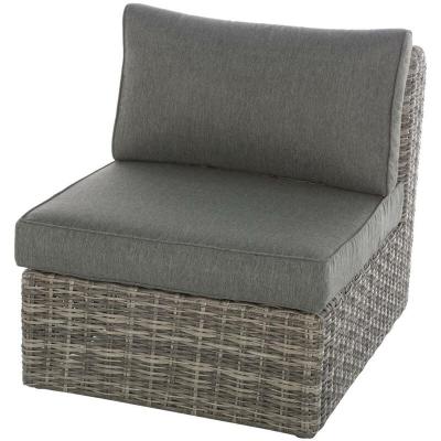 HESPERIDE Fauteuil Chauffeuse De Jardin En R&eacute;sine Tress&eacute;e Moorea - Gris Ombre