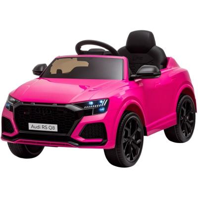 HOMCOM Voiture &Eacute;lectrique Enfant Audi Rs Q8 - 2 Moteurs - T&eacute;l&eacute;commande - Effets Sonores, Lumineux Rose