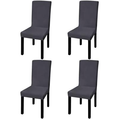 VIDAXL Housse de chaise droite extensible 4 pcs anthracite  Anthracite