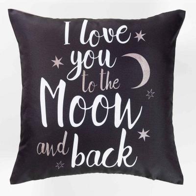 Housse De Coussin ""love Back"" 40x40cm Noir