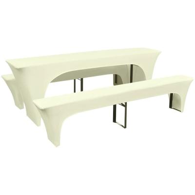 VIDAXL  - Housse pour table de pique-nique/bancs 3 pi&egrave;ces Cr&egrave;me Cr&egrave;me