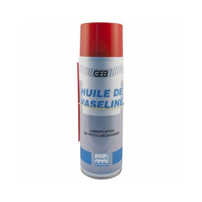 GEB  Huile de vaseline. Prot&egrave;ge, lubrifie et entretien les petits m&eacute;canisme a&eacute;rosol 650/500 ml -