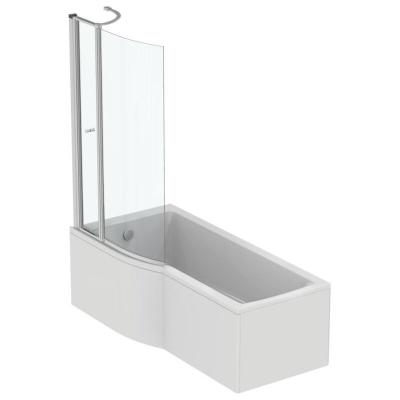 IDEAL Baignoire Connect air avec pieds et pare bain , 170 X 80 version gauche, Pare bain fixe