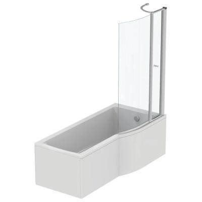 IDEAL Baignoire Connect air avec pieds et pare bain , 170 X 80 version droite, Pare bain fixe