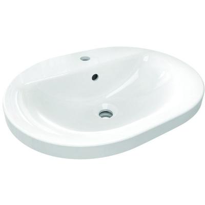 Connect lavabo &agrave; encastrer ovale 550 x 430 x 175 mm, blanc (E503901)