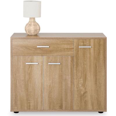 Meuble &agrave; chaussures CAMILLE, en m&eacute;lamin&eacute; d&eacute;cor ch&ecirc;ne sonoma 