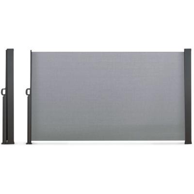 ID MARKET Paravent ext&eacute;rieur r&eacute;tractable 160 x 400 CM gris clair store lat&eacute;ral