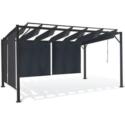 ID MARKET Idmarket Pergola LUXE 3x3 M gris Gris
