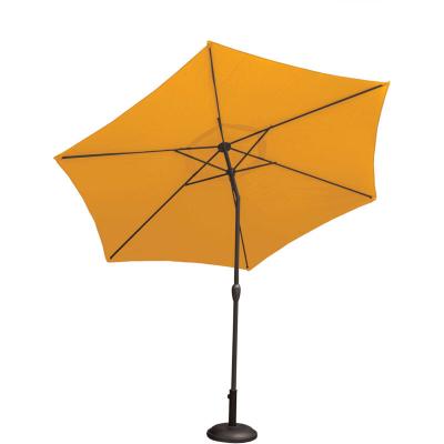 IMAGIN Parasol m&acirc;t aluminium droit &agrave; manivelle &Oslash;3m Jaune moutarde