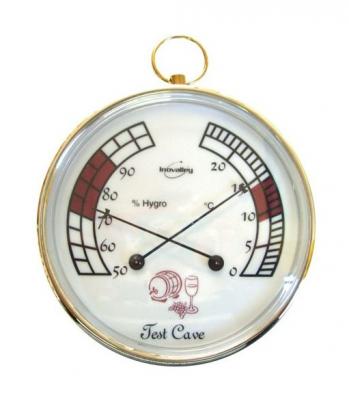 INOVALLEY Thermom&egrave;tre hygrom&egrave;tre de cave d: 96mm - blanc - 