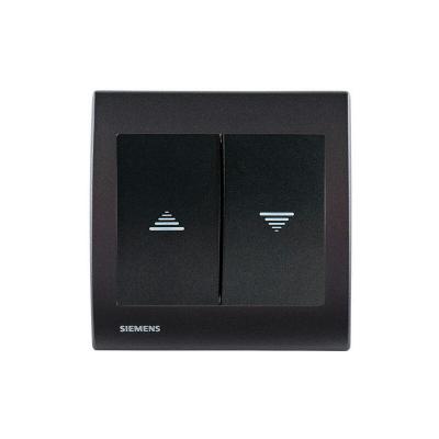 SIEMENS  - Interrupteur Volet Roulant Anthracite Delta Iris + Plaque basic Anthracite