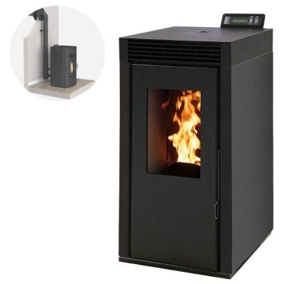 Pack Po&ecirc;le &agrave; granules MARINA 8KW Etanche + Kit Conduit Ventouse - Noir