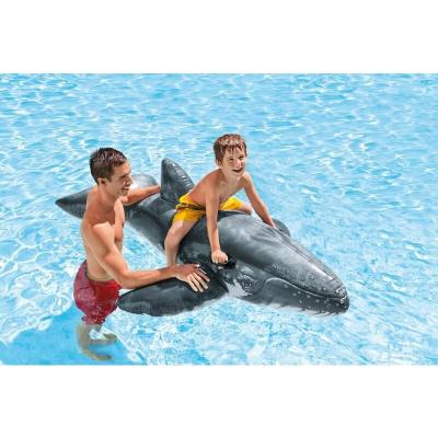 INTEX  Matelas Gonflable Enfant Baleine Bleue A Chevaucher Pour Piscine 201 X 135 Cm