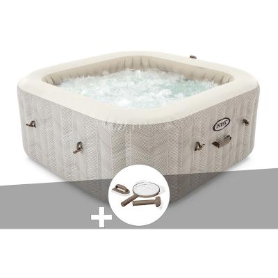 Kit spa gonflable PureSpa Chevron carr&eacute; Bulles 6 places et Kit d'entretien