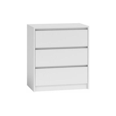 Commode moderne avec 3 tiroirs Karo K3 - Blanc 