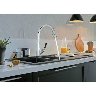 JACOB DELAFON Mitigeur cuisine malleco bec haut douchette extractible, chrome