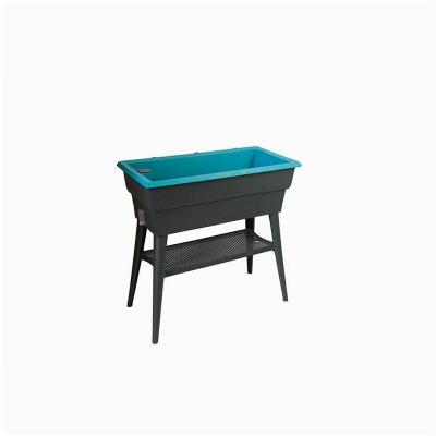 OUTILS ET NATURE Jardini&egrave;re Calipso MAXI 40L Gris / Turquoise