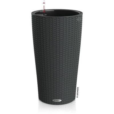 LECHUZA Jardini&egrave;re cilindro Cottage 23 all-in-one diam&egrave;tre 23 cm  Black