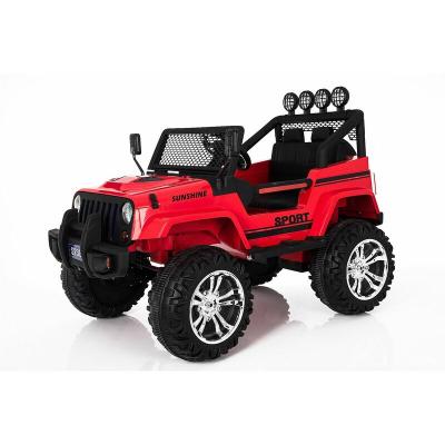 VROOOMY Voiture &eacute;lectrique enfant - JEEP Ghost - 12V - Rouge - Portes ouvrables