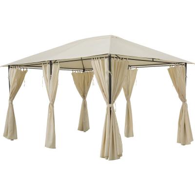 HESPERIDE Jeu de 6 rideaux pour la tonnelle SANTORINI 3 x 4 m Ecru
