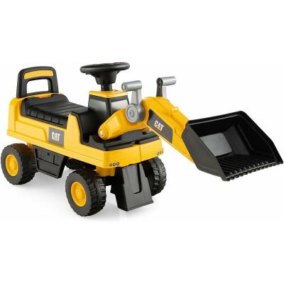 COSTWAY Jouet Bulldozer Porteur Enfants -  - Godet R&eacute;glable - Klaxon - 25kg - 1-3 Ans