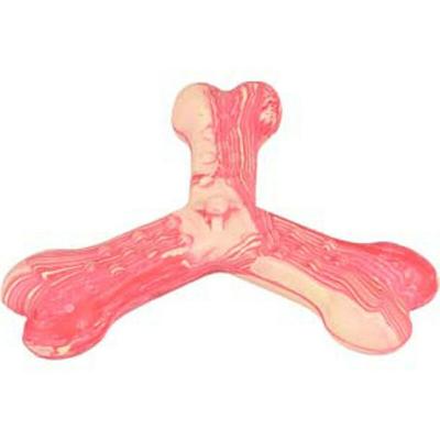 FLAMINGO PET PRODUCTS Jouet pour chien 15.5 cm Saveo os triple parfum boeuf. caoutchouc