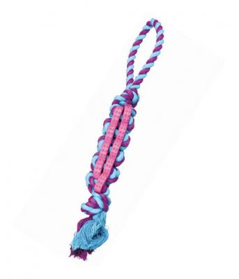 TRIXIE  - Twisted stick sur corde, en caoutchouc naturel 37 cm