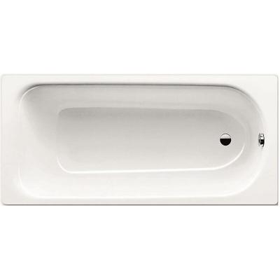 Eurowa Baignoire droite avec pieds 170 x 70 cm en acier &eacute;maill&eacute;, Blanc alpin (119800010001-SET)