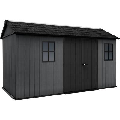 KETER Abri de jardin NEWTON PLUS 1375  L413 x P230 x H246 cm 9,5 m&sup2; coloris gris anthracite