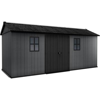 KETER Abri de jardin NEWTON PLUS 1775  L539 x P230 x H246 cm 12,39 m&sup2; coloris gris anthracite