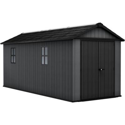 KETER Abri de jardin NEWTON PLUS 7517  L230 x P539 x H246 cm 12,39 m&sup2; coloris gris anthracite
