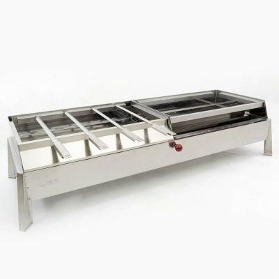 LISA Kit brochettes pour barbecues au charbon de bois en acier etna