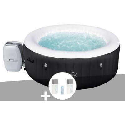 BESTWAY Kit spa gonflable Lay-Z-Spa Miami rond Airjet 4 places + Kit traitement brome