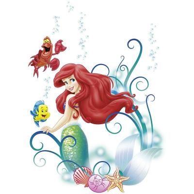 KOMAR  Stickers g&eacute;ant Ariel de La Petite Sir&egrave;ne Disney