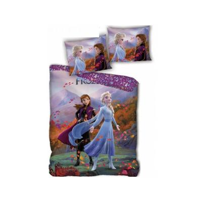 AYMAX Parure De Lit Simple - La Reine Des Neiges - Anna Et Elsa Emport&eacute;e Par Le Vent - 140 