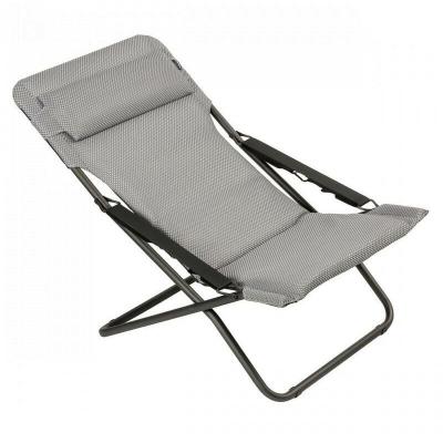 LAFUMA MOBILIER Chaise pliante  Transabed Be Comfort gris clair