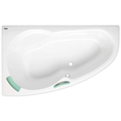 Siko - 140 x 95 cm Luiza baignoire d'angle gain de place, orientation gauche en acrylique, sans pieds, blanc (LU1400L)