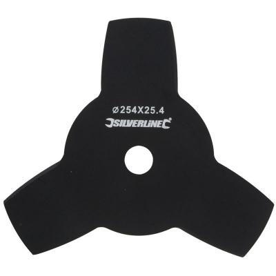 SILVERLINE Lame 3 dents pour d&eacute;broussailleuse - Al&eacute;sage 25,4 mm