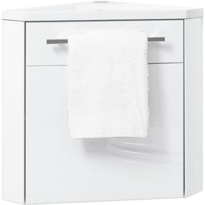 ONDEE - Lave-mains d'angle NINO - 53cm - Blanc - Laqu&eacute; - Livr&eacute; en kit