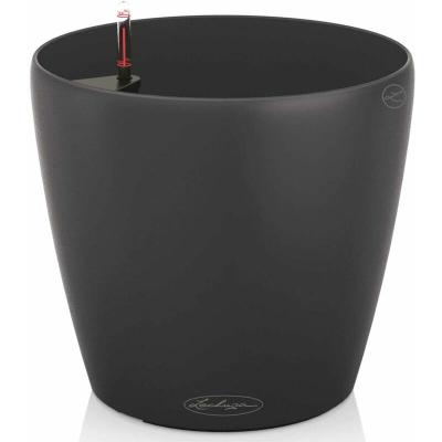 LECHUZA Pot polypropyl&egrave;ne &agrave; r&eacute;serve d'eau  Diam.28 x H.26 cm gris