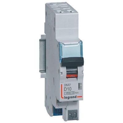 LEGRAND Disjoncteur DNX&sup3; 4500 U+N 230V 10A Courbe D auto pour climatiseurs -406808