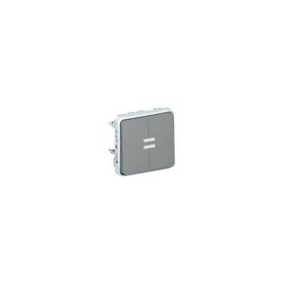 LEGRAND Va et vient double lumineux Plexo gris composable