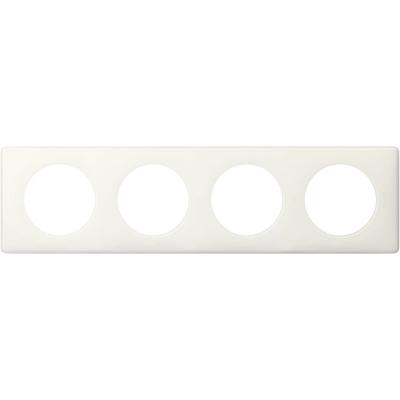 LEGRAND Plaque de finition quadruple  C&eacute;liane Memories Yesterday blanc