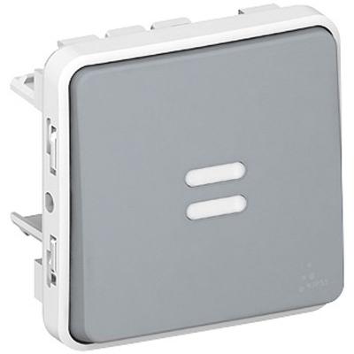 LEGRAND Bouton poussoir lumineux 6a saillie &agrave; composer plexo - gris
