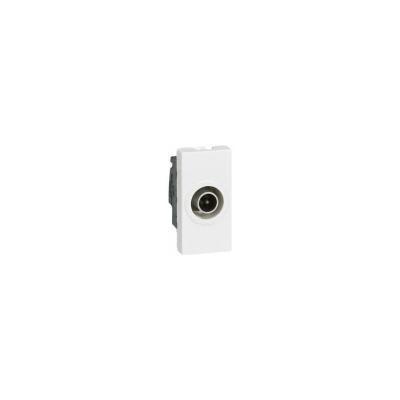 LEGRAND Prise t&eacute;l&eacute;vision &Oslash;9,52mm m&acirc;le Mosaic 1 module - blanc
