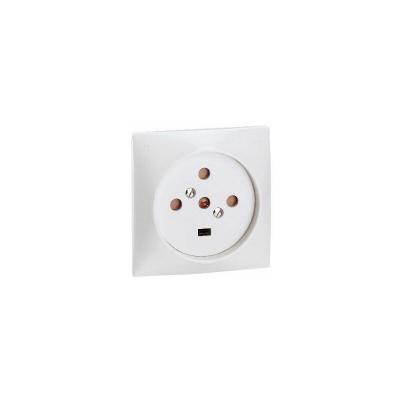LEGRAND  - Socle 3P+N+T &agrave; vis avec &eacute;clips de protection - 80x80 mm